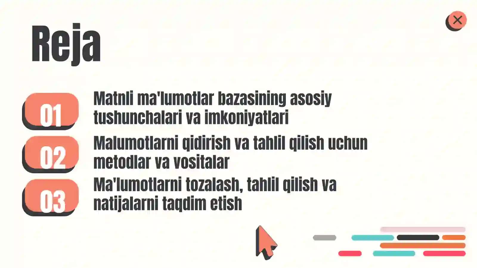 Matnli Ma'lumotlar Bazasi 2