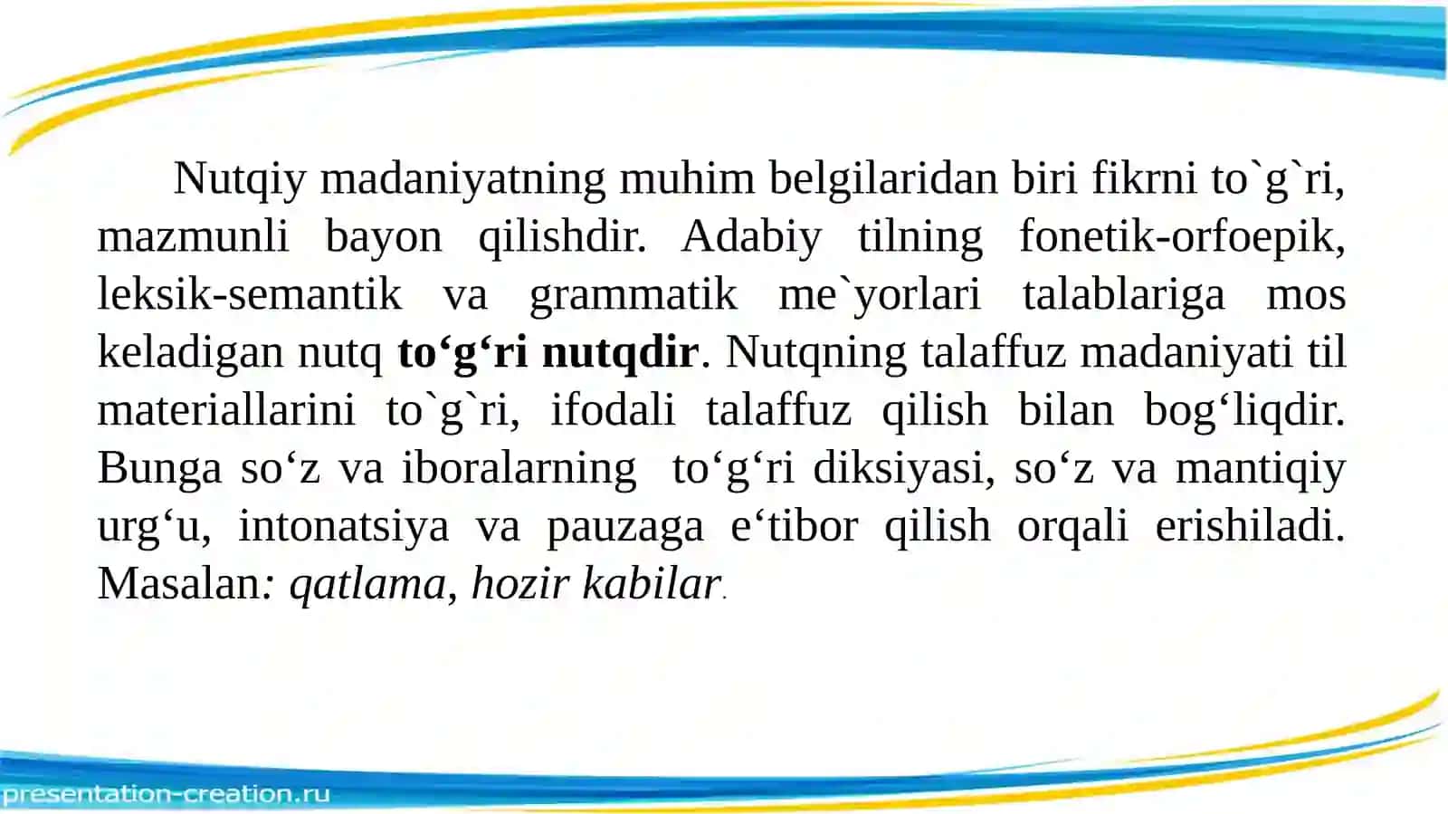 NUTQ VA ADABIY ME’YOR 2