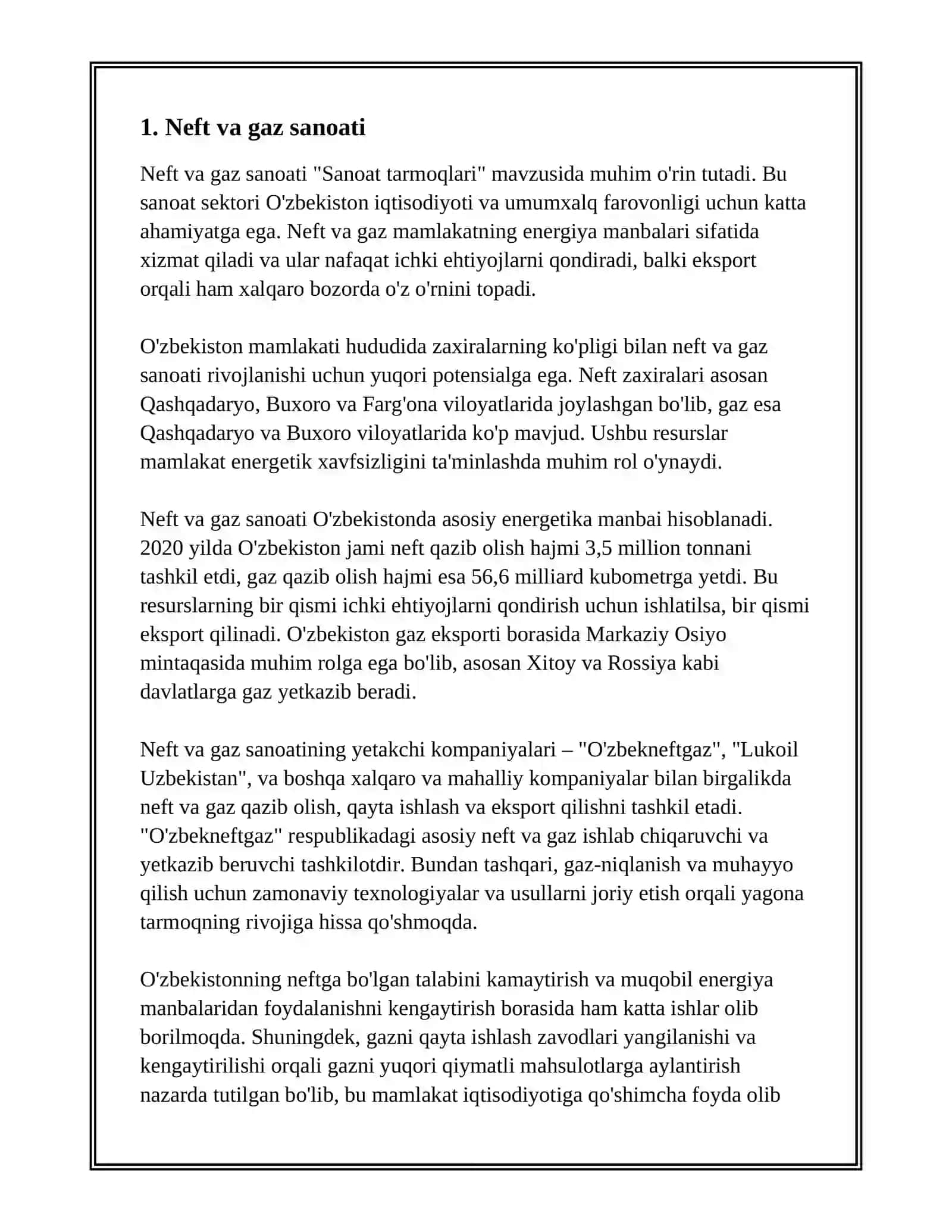 Sanoat tarmoqlari 2