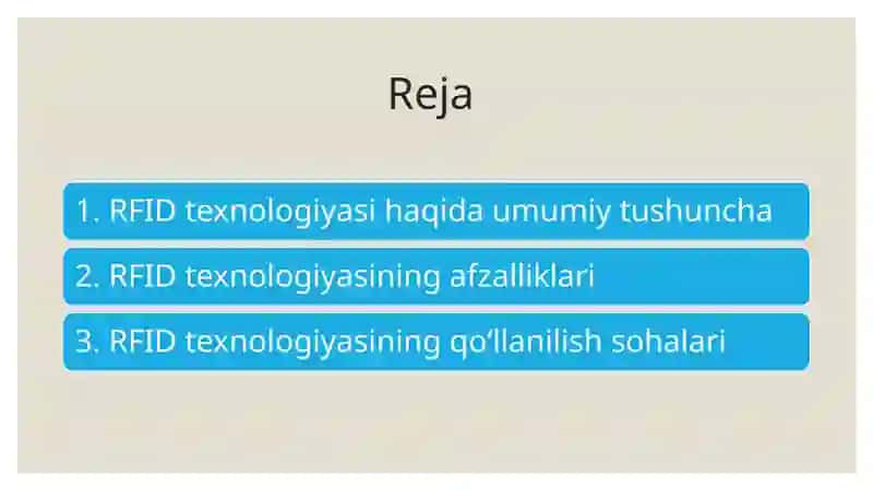 RFID texnologiyasining afzalliklari va qo'llanilish sohalari 2