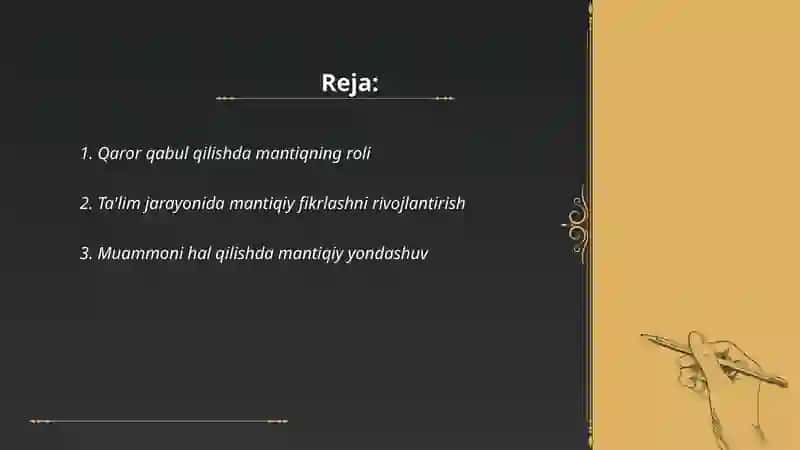 Inson hayotida mantiq ilmining ahamiyati 2