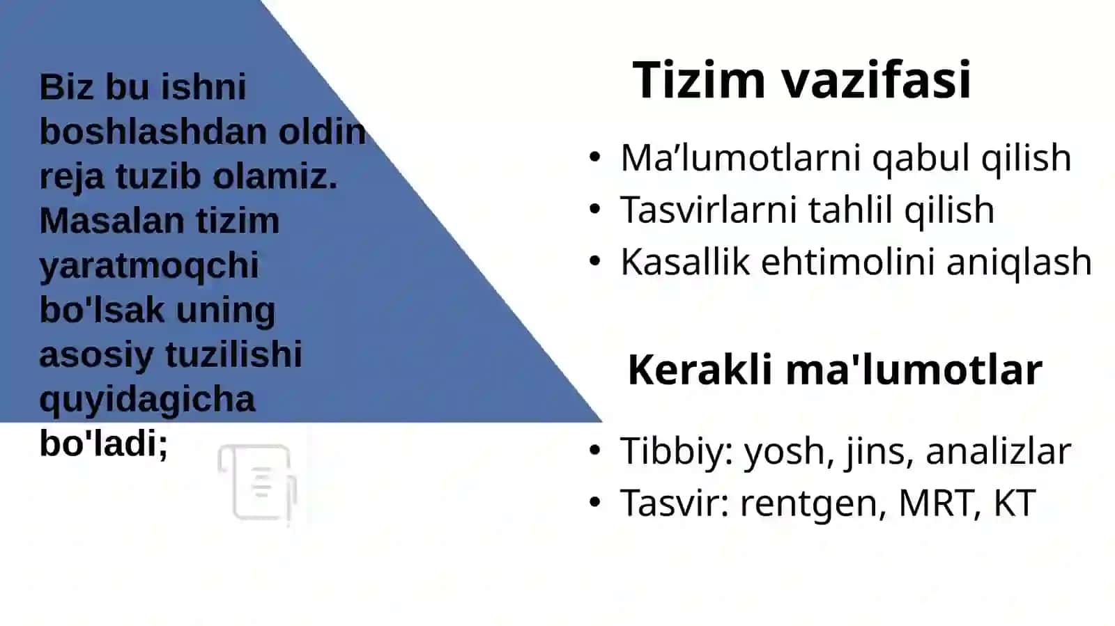 Kasalliklarni erta tashxislash tizimi 2