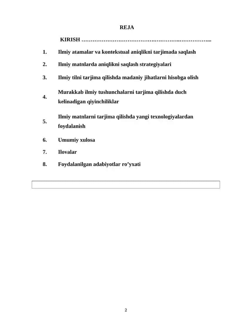 ILMIY USLUBGA OID MATNLARNI TARJIMA QILISH 2