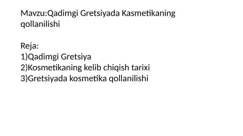Qadimgi Gretsiyada Kasmetikaning Qollanilishi 2