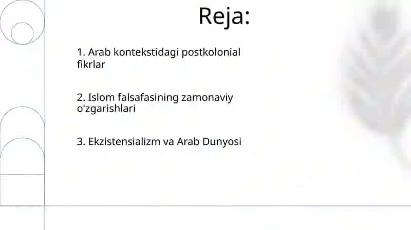Zamonaviy Arab Falsafasi 2