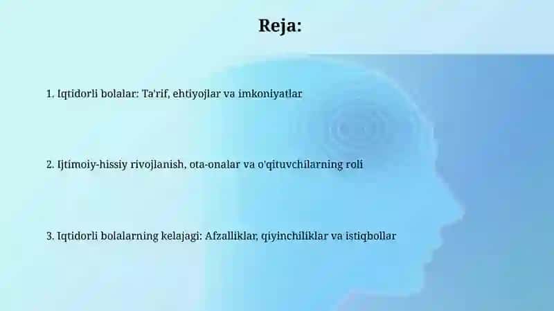 Iqtidorli bolalar: Ta'rif, ehtiyojlar va imkoniyatlar 2