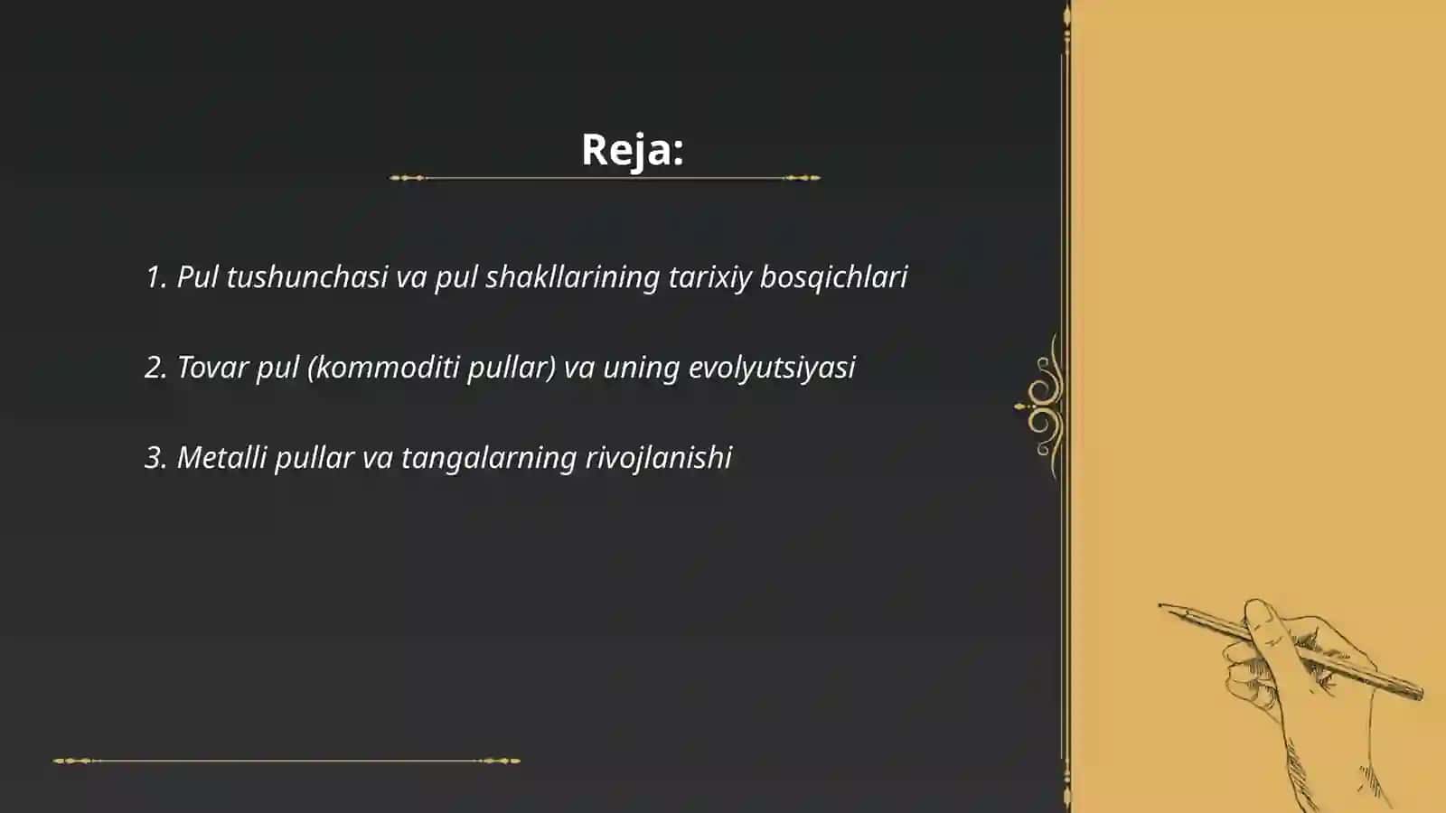 Pul shakllari va turlarining evolyutsiyasi 2