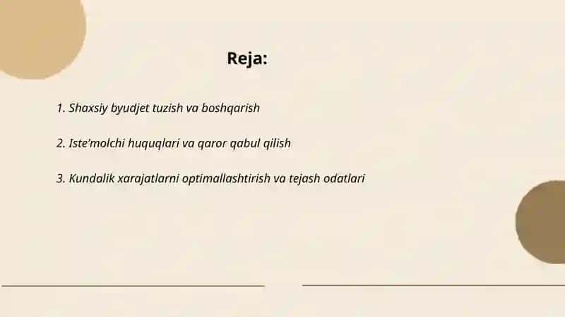 Isteʼmol, jamgʻarish va investitsiya 2