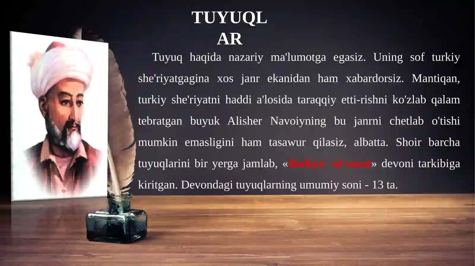 Fard va tuyuqlari tahlili 2
