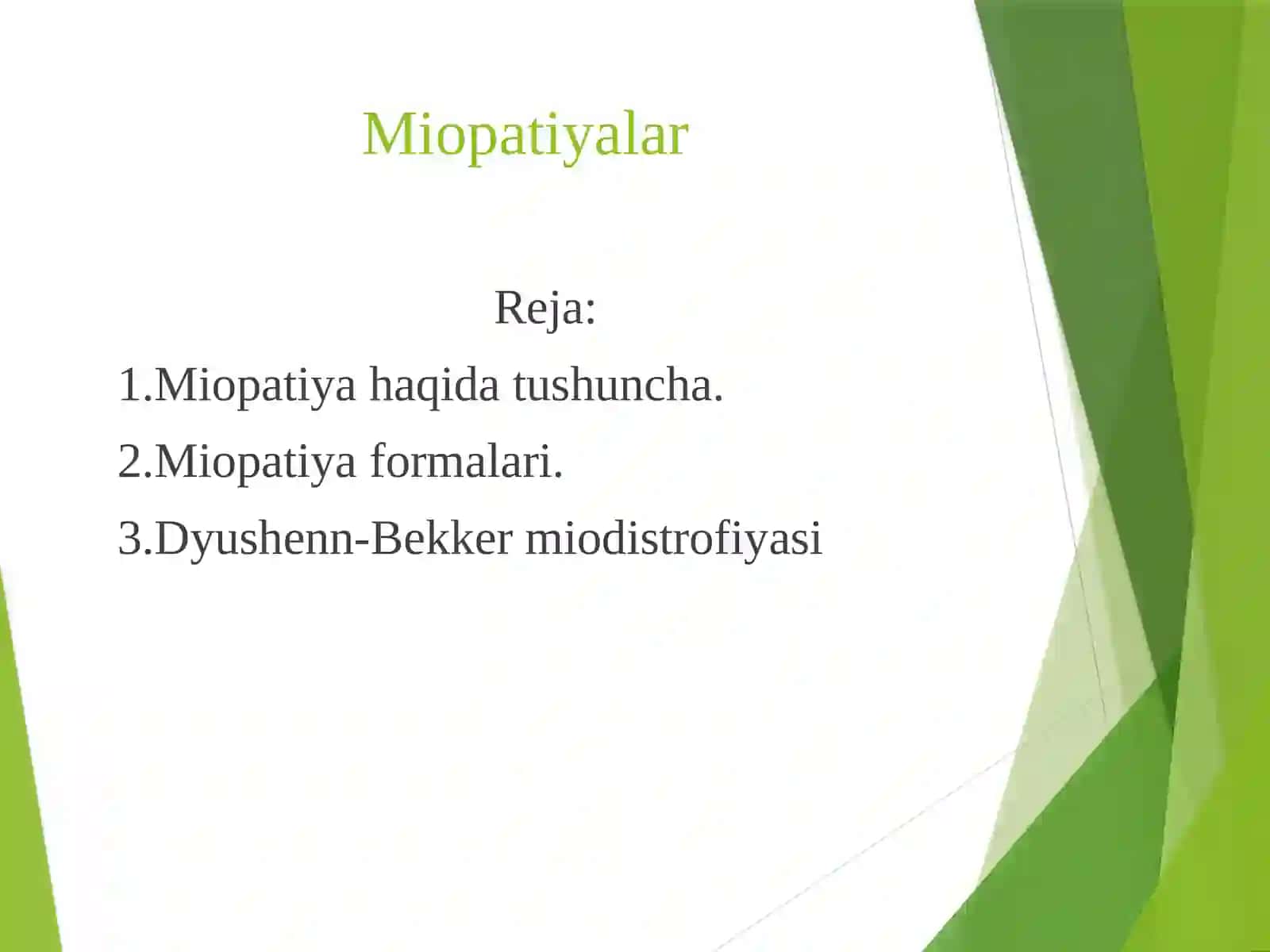 Miopatiyalar.Muskullardenervatsiyasi 2