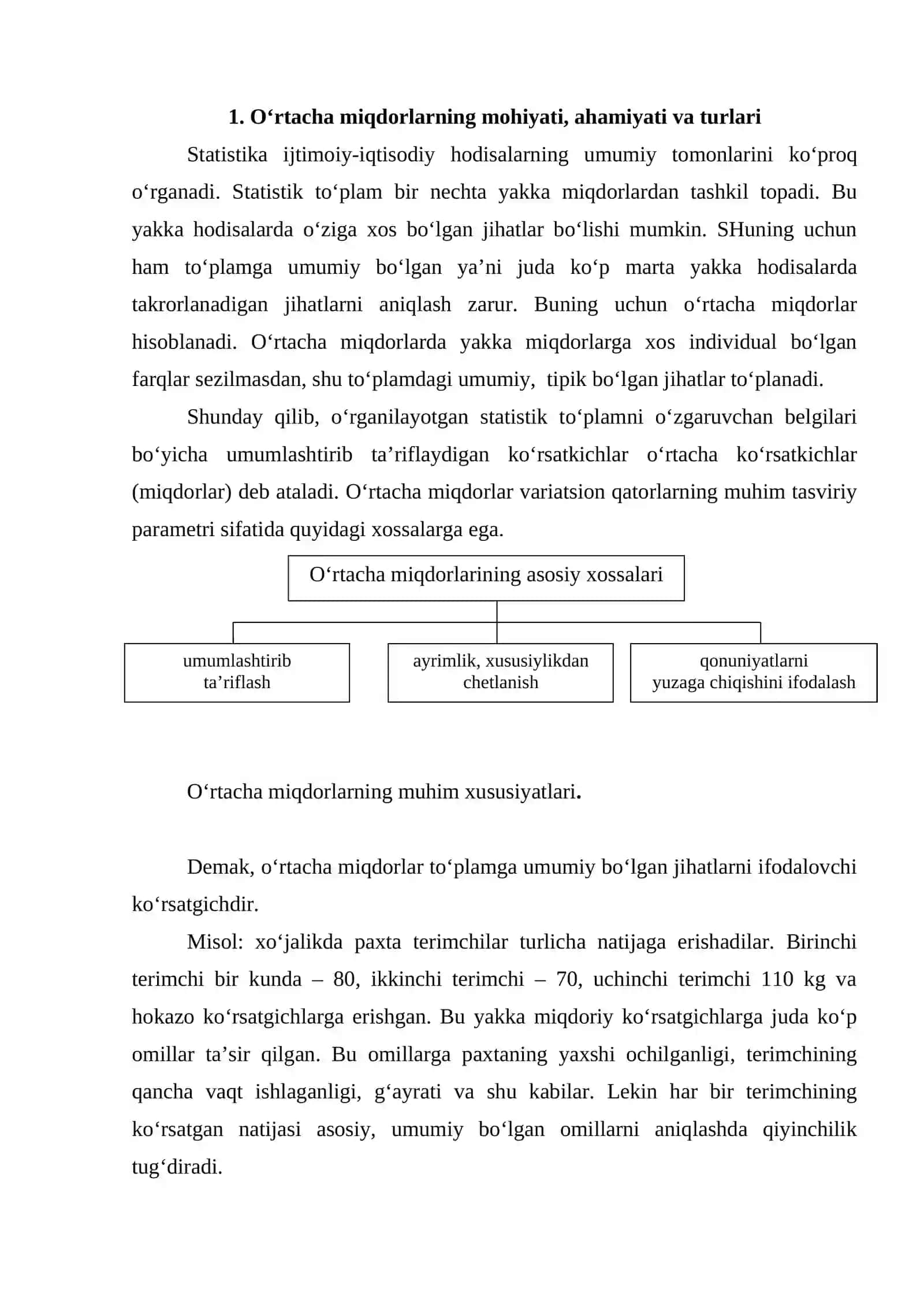 Arifmetik o’rtachani «shartli moment» usulida hisoblash 2