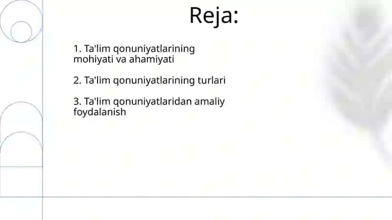 Talim qonuniyatlari 2