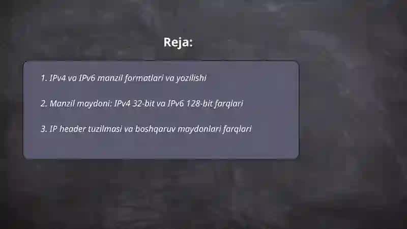 IPv4 va IPv6 farqlari 2
