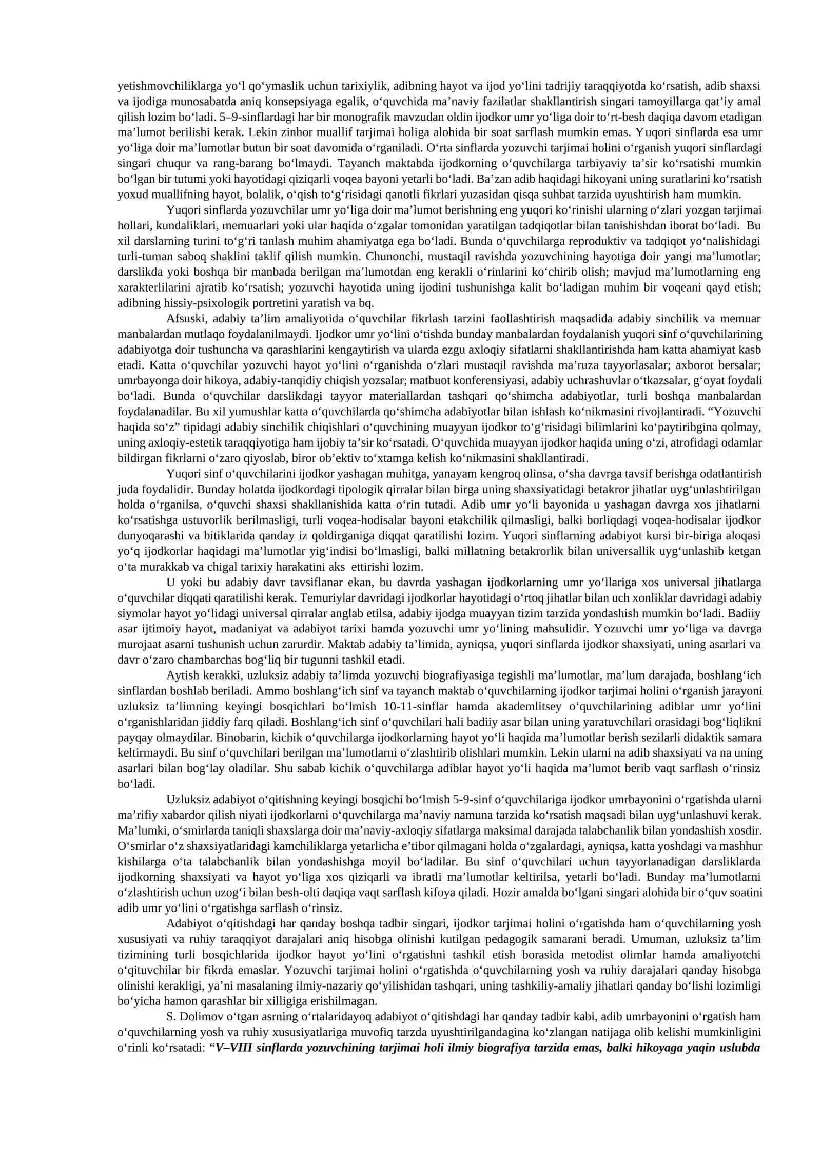 Ijodkor umr yo‘lini o‘rgatish metodikasi 2