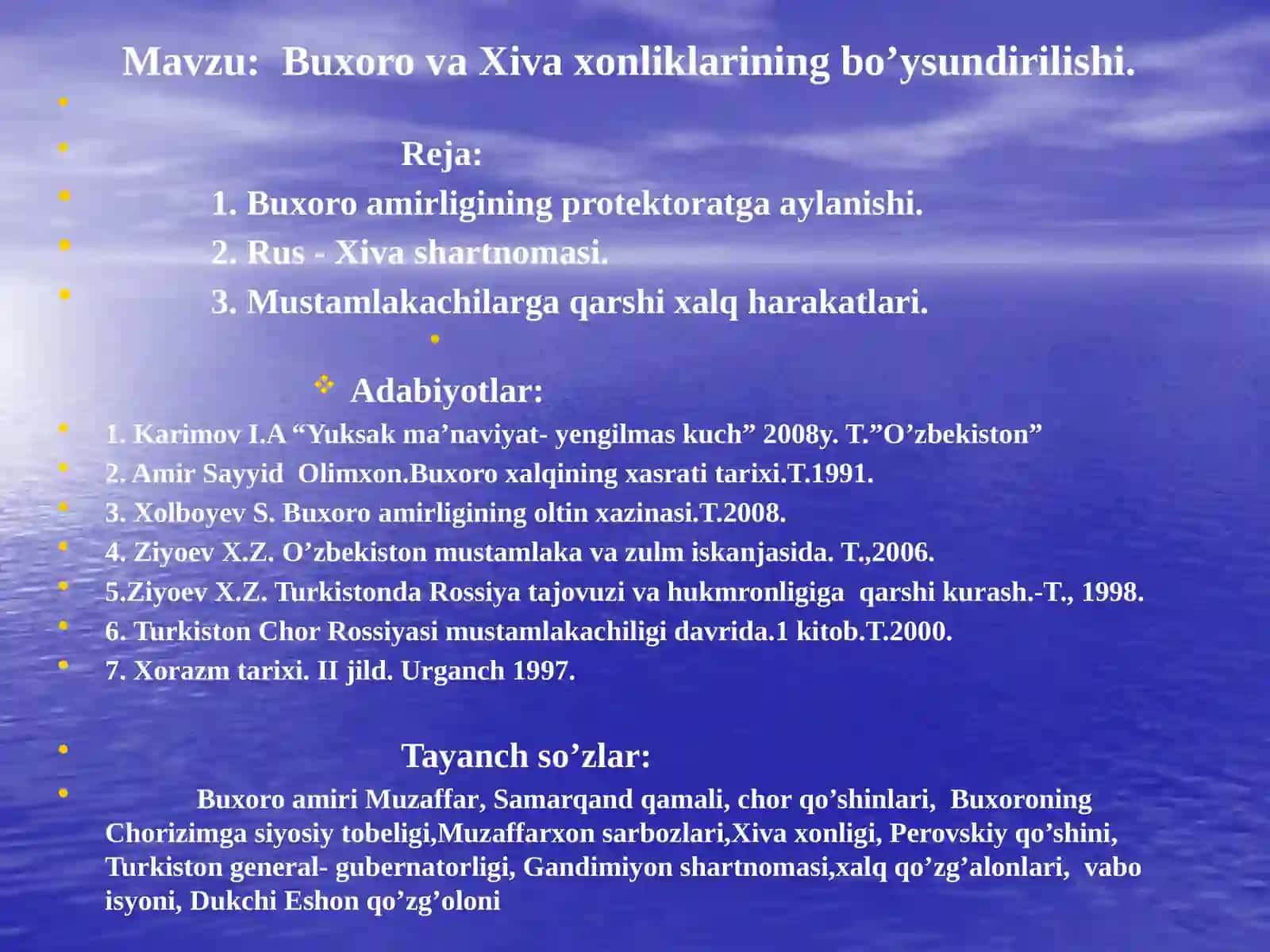 Buxoro va Xiva xonliklarining bo'ysundirilishi 2