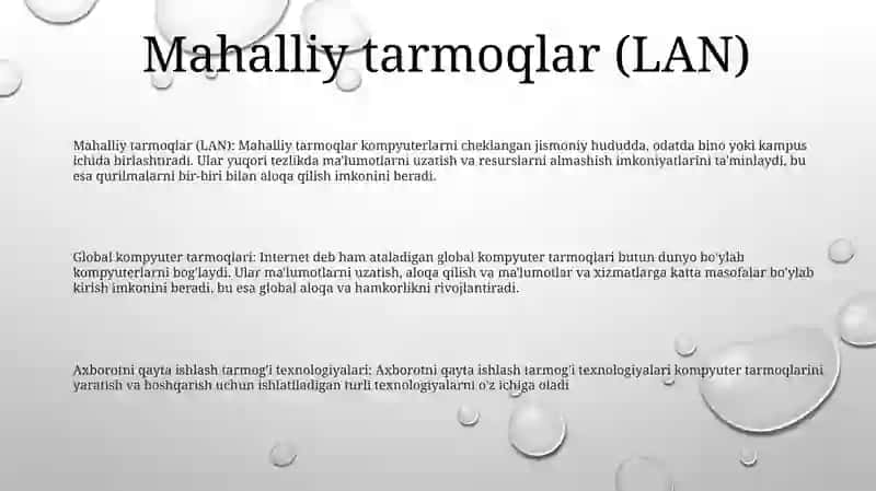 Mahalliy tarmoqlar (LAN) 2