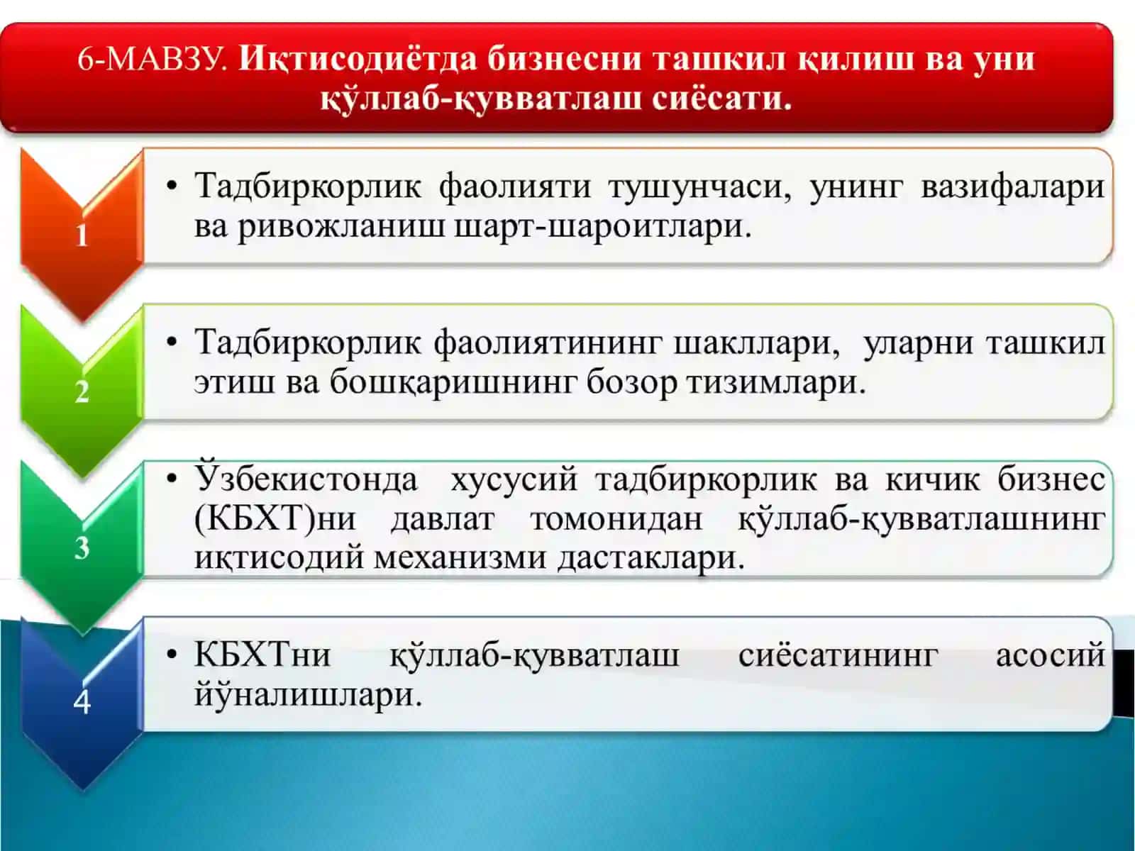 ИҚТИСОДИЙ СИЁСАТ ФАНИДАН Т А Қ Д И М О Т 2