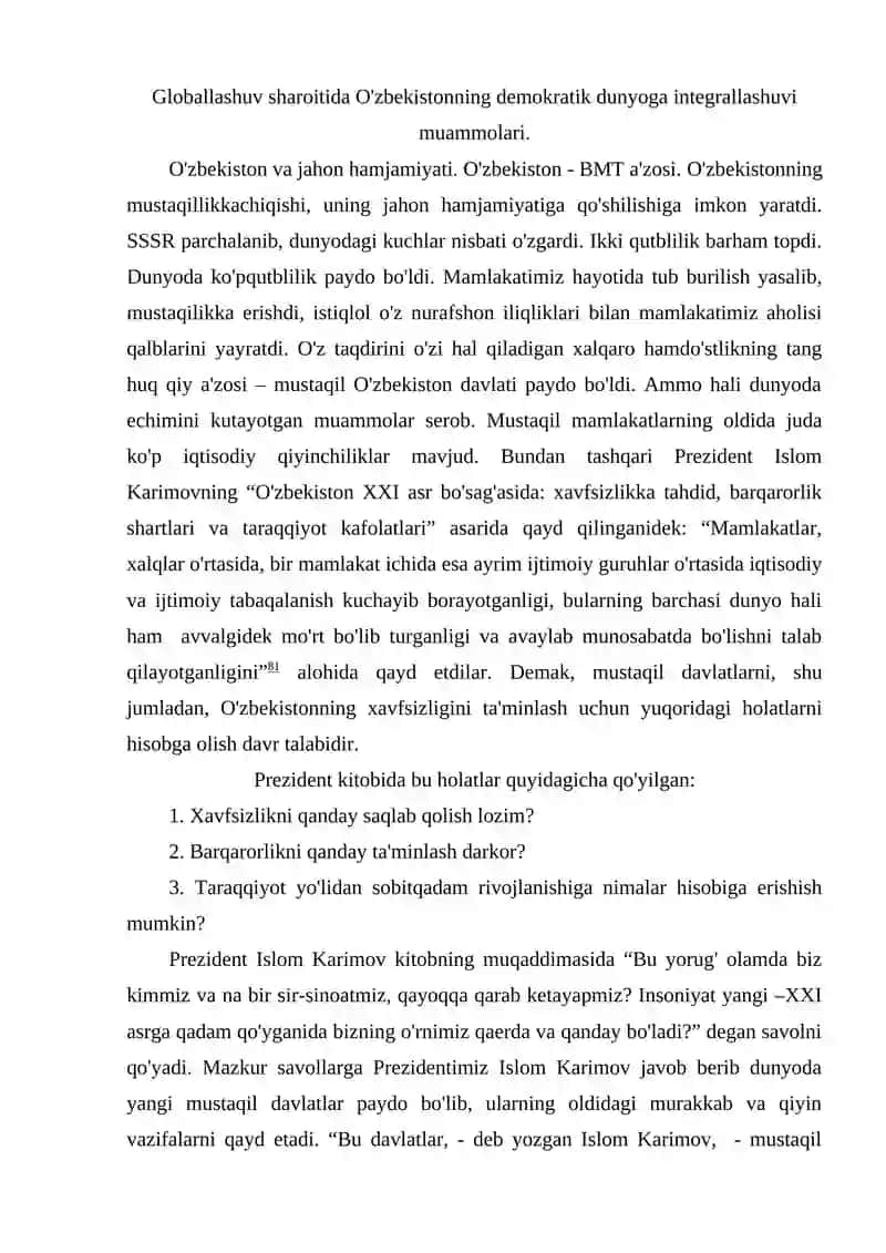 O'zbekistonning geografik, siyosiy, strategik imkoniyatlari 2