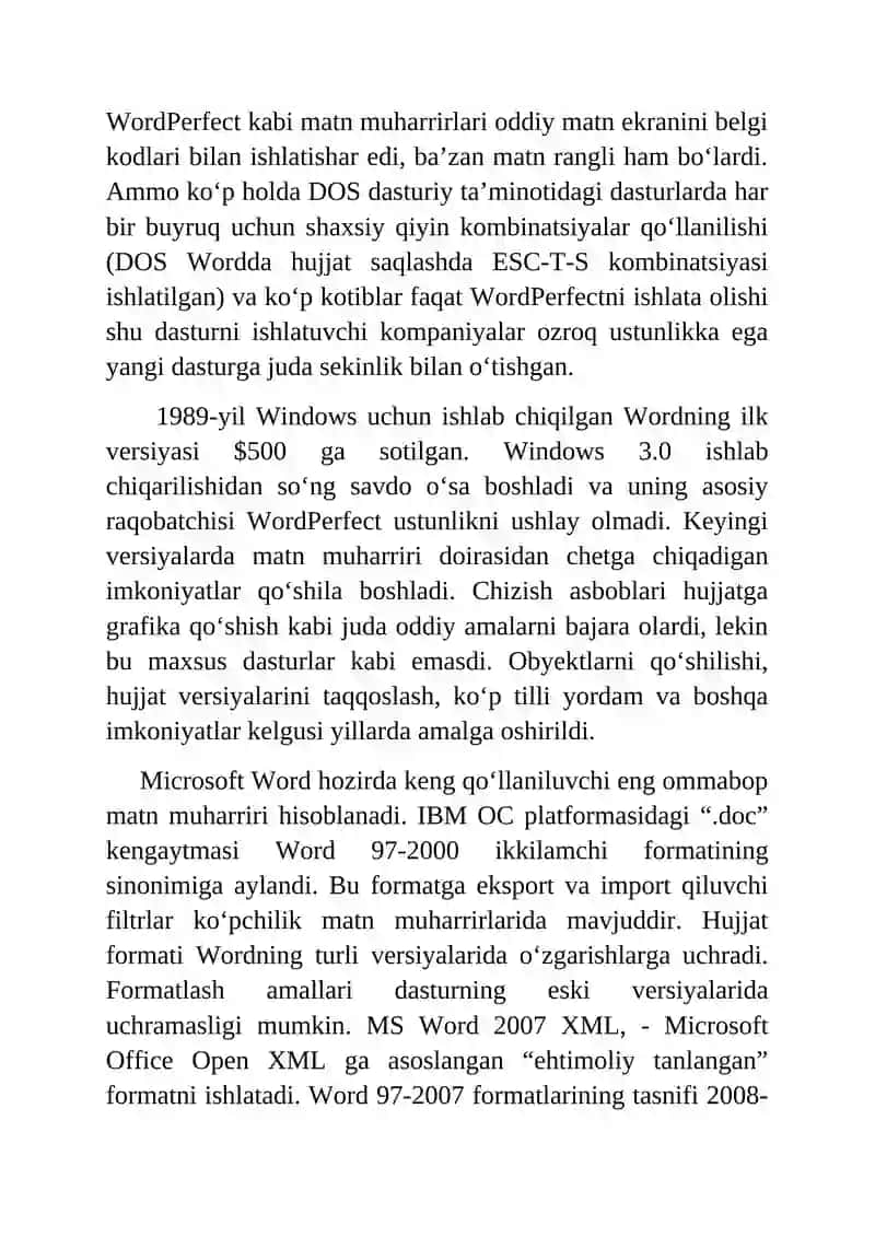 Microsoft Word 2