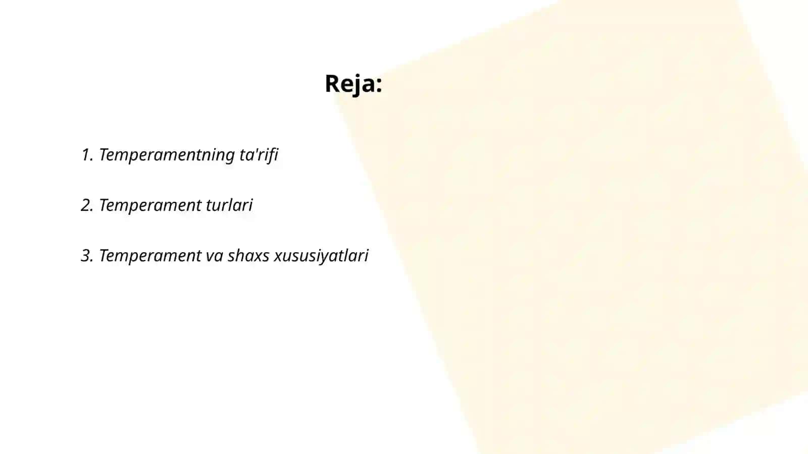 Temperament shaxs tuzilmasi sifatida 2
