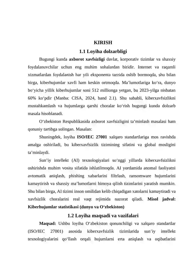 Sun’iy intellekt yordamida ziyonli trafikni filtrlash tizimi 2