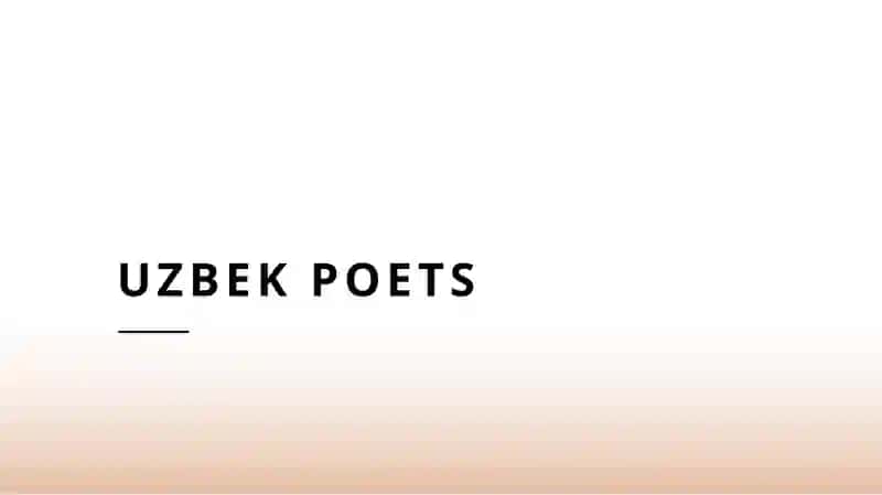 Uzbek poets 2