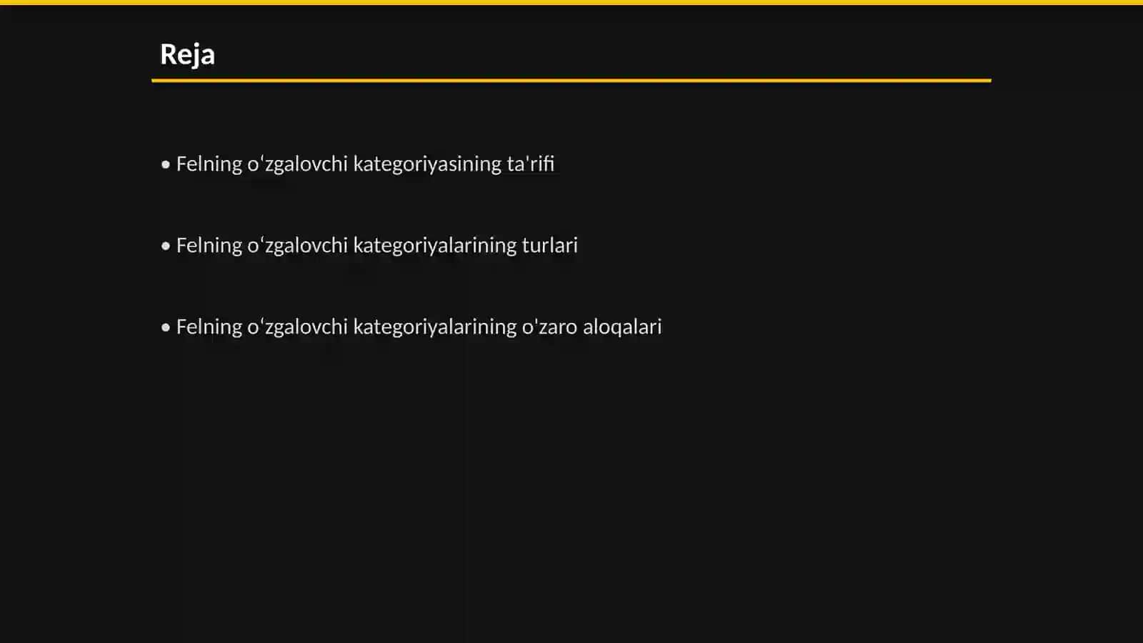 Felning oʻzgalovchi kategoriyasi 2