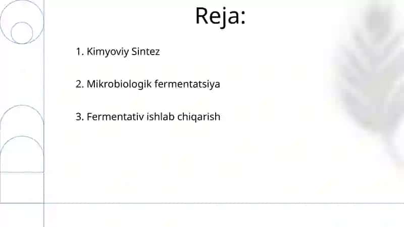 Aminokislotalar ishlab chiqarish 2