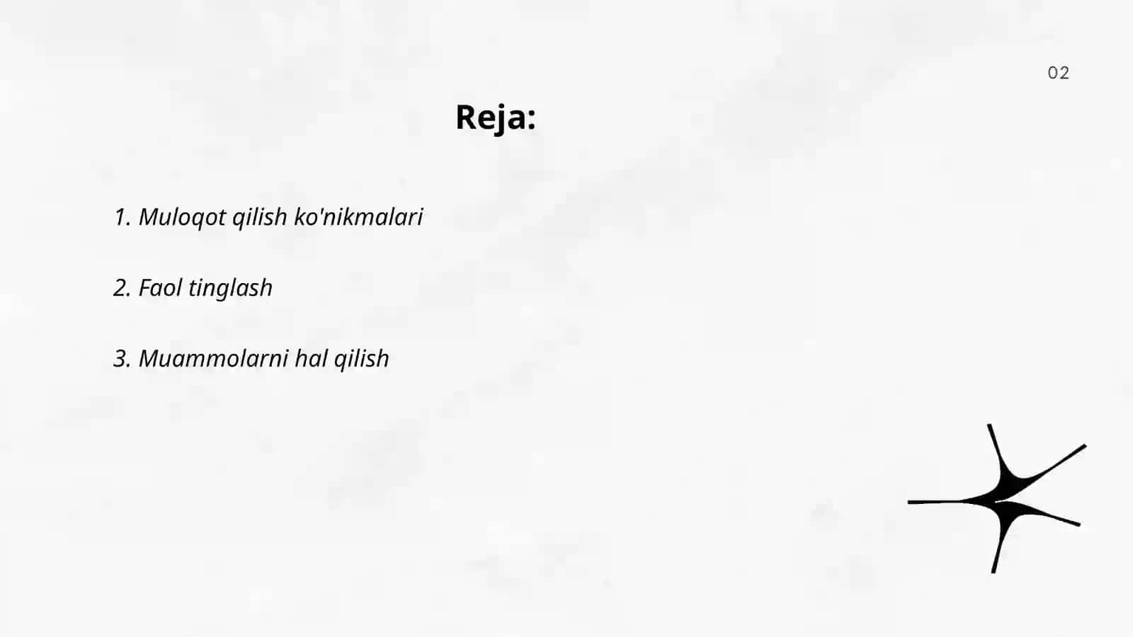 Muloqot qilish ko'nikmalari 2