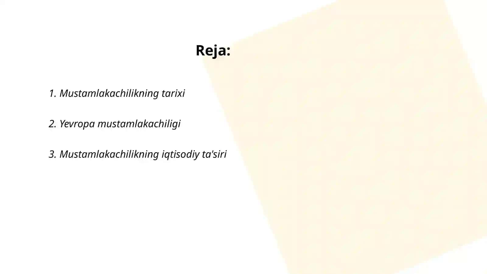Mustamlakachilikning tarixi 2