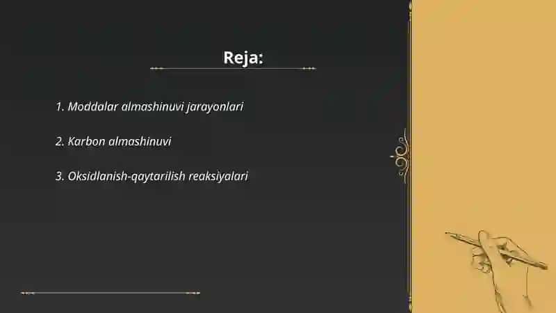 Hujayrada moddalar almashinuvi 2