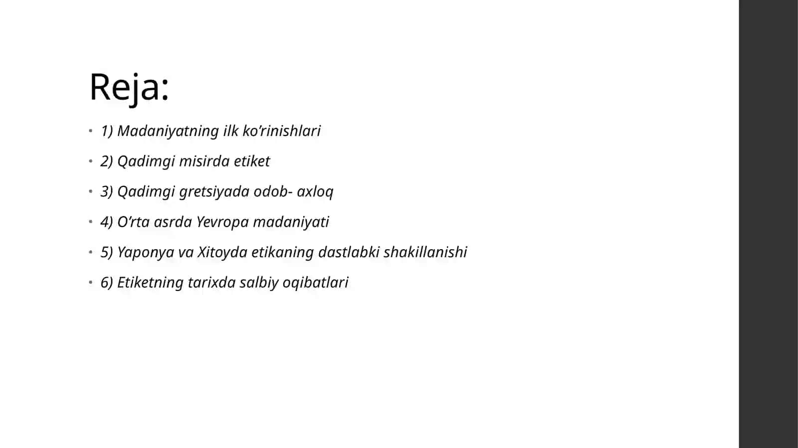 Rasmiy madaniyatning tarixi 2