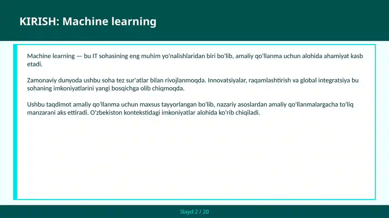 Sklearn — amaliy qo'llanma 2