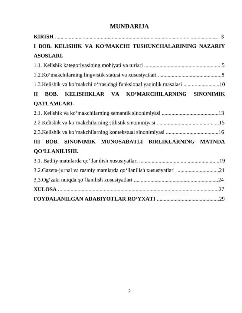 KELISHIK VA KOʻMAKCHI TUSHUNCHALARI 2