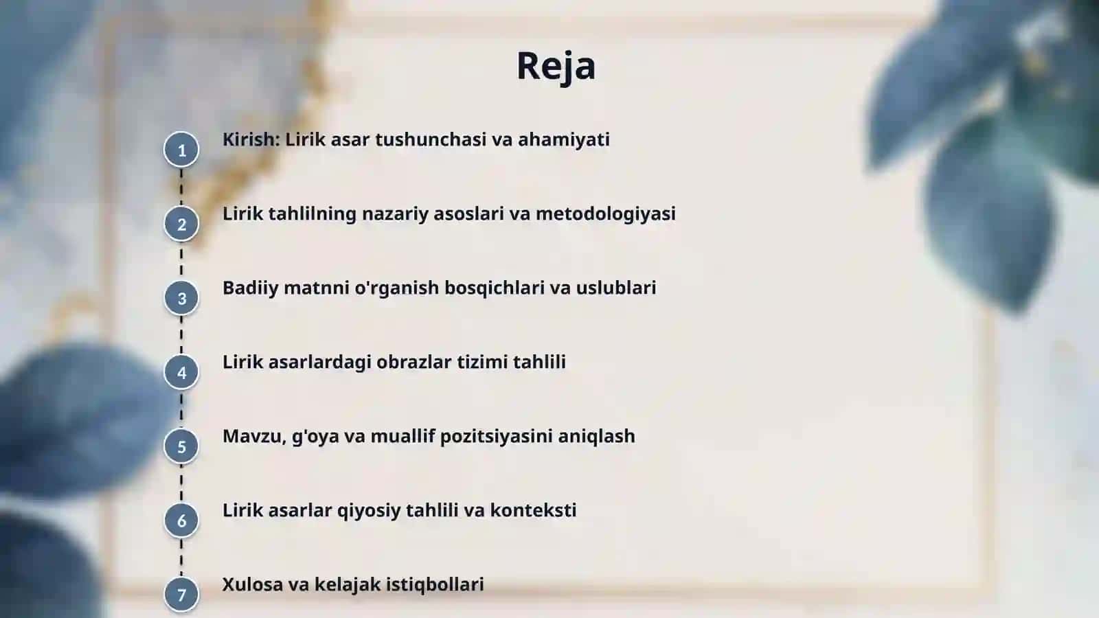 Lirik asarlarni o’rganish va tahlil qilish 2