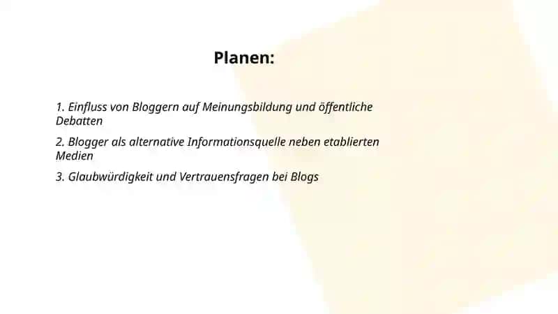 Einfluss von Bloggern in der heutigen Gesellschaft 2