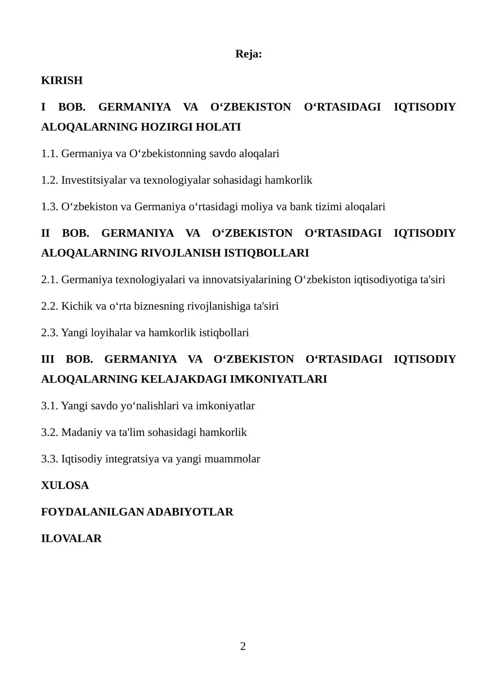 germaniya va ozbekistonning iqtisodiy aloqalari 2