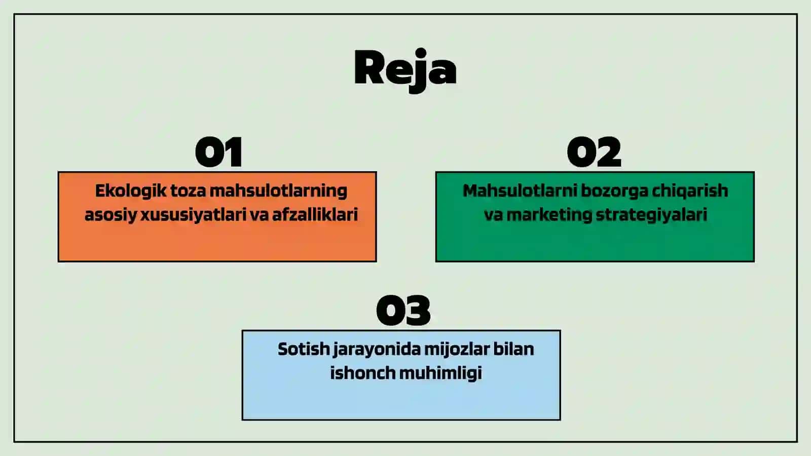 Ekologik toza mahsulotlarni sotish 2