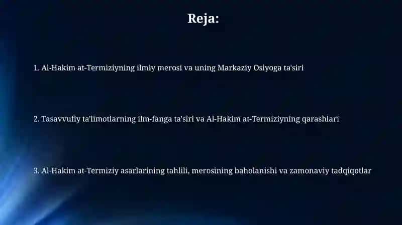 Al-Hakim at-Termiziyning Ilmiy Merosi 2