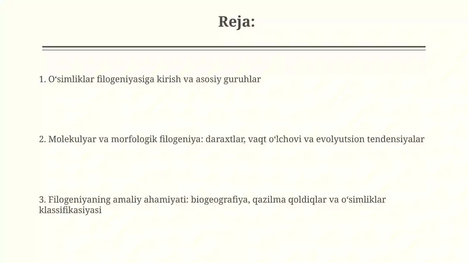 O’simliklarfilogenezi 2