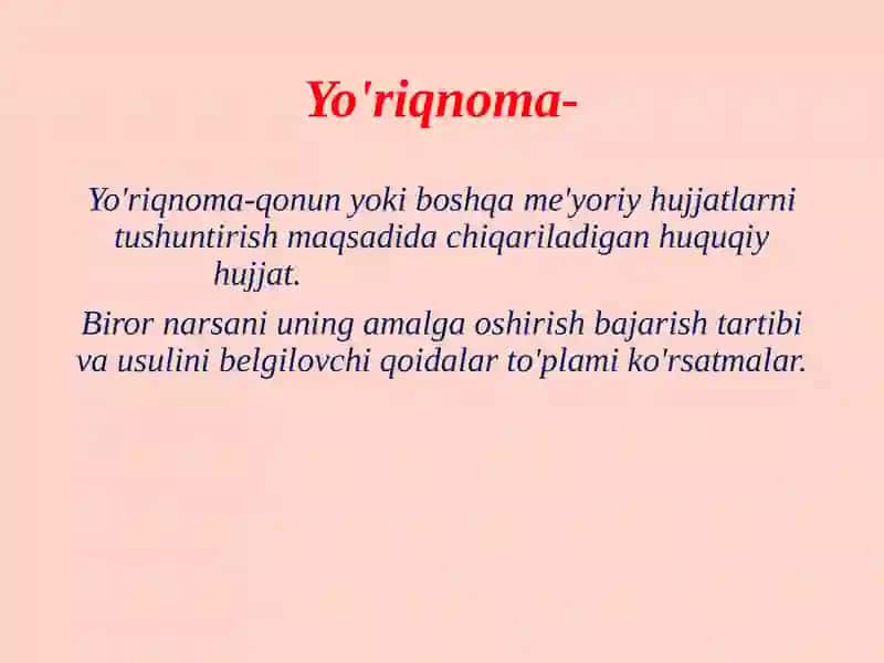 Yo’riqnoma 2