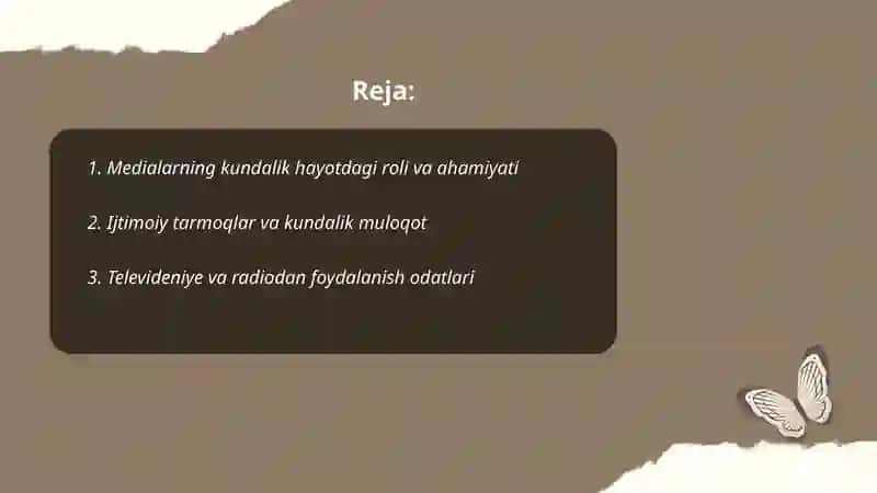 Medialar kunlik hayotda 2