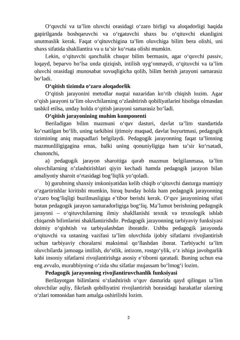 Kasb ta’limi jarayoni 2