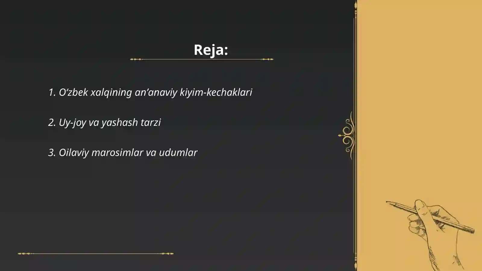 Oʻzbek xalqining anʼanaviy kiyim-kechaklari 2