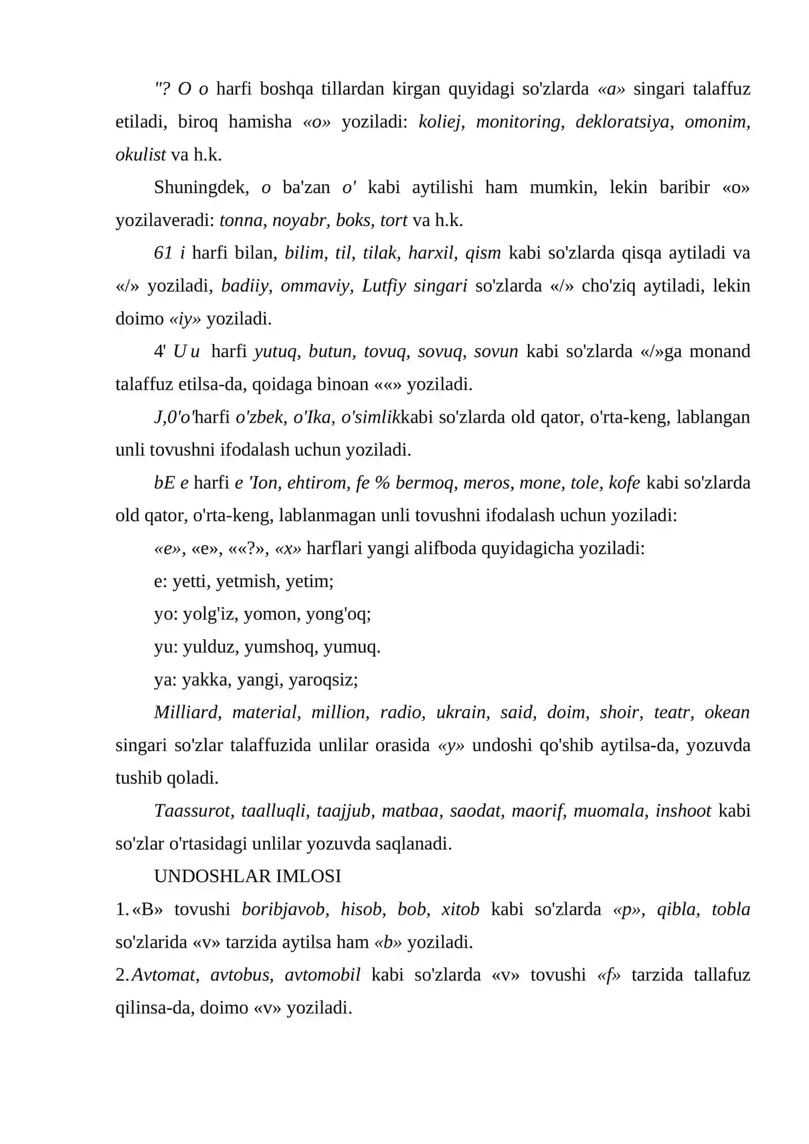 O'zbek tilining yangi imlo qoidalari 2