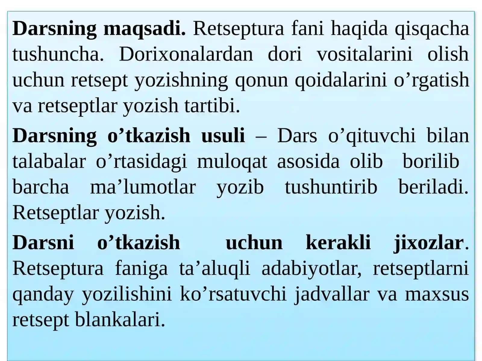 Retseptura fani 2