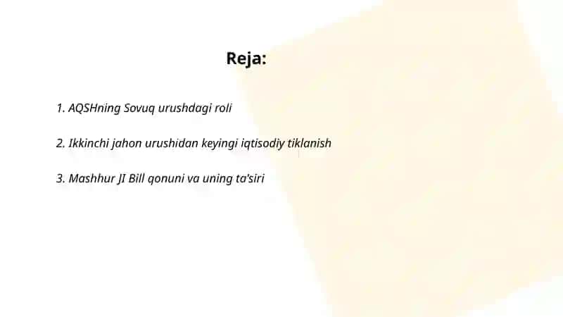 Xorijiy mamlakatlarning zamonaviy tarixi 2