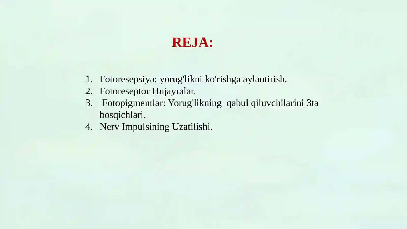 Fotoreseptsiyaning sitologik va molekulyar mexanizmlari 2