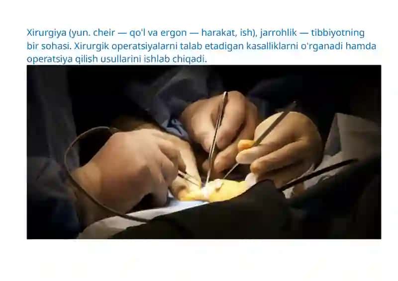 Xirurgiya bo'limidagi ishlar 2