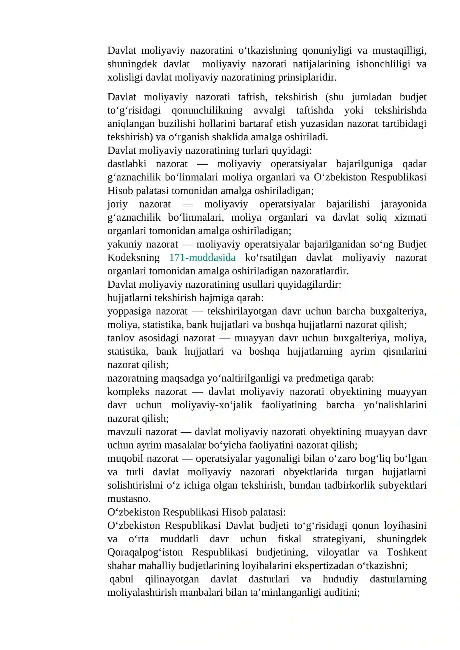 Davlat moliyaviy nazorati 2